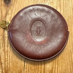 Cartier round leather coin case